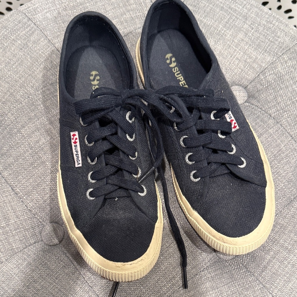 Women’s Superga Navy Canvas Sneakers size 37.5